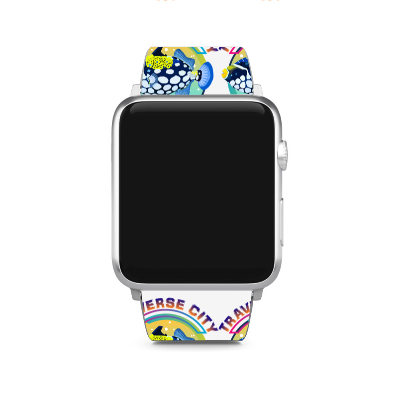 Traverse City Michigan Fishing Town, Clown Triggerfish With Colorful P Apple Watch Band | Artistshot