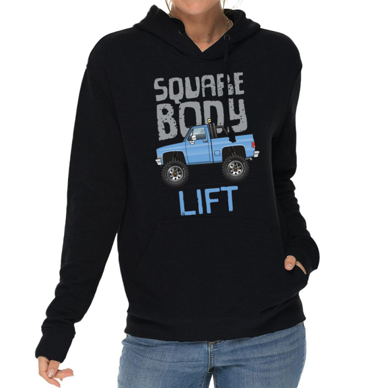 Square Body Lift Blue Lightweight Hoodie | Artistshot