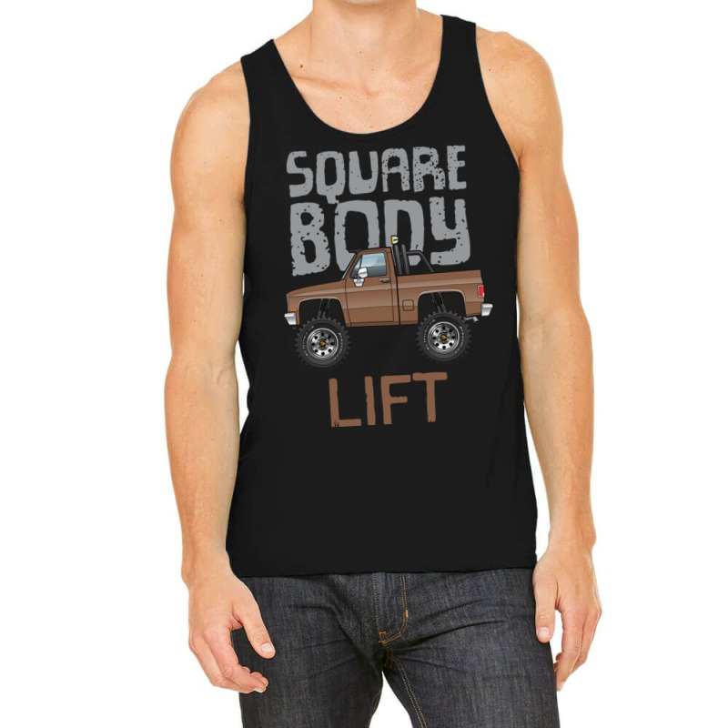 Square Body Lift Light Brown Tank Top | Artistshot