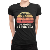 Ormond-by-the-sea Fl Vintage 70s Retro Throwback Ladies Fitted T-shirt | Artistshot