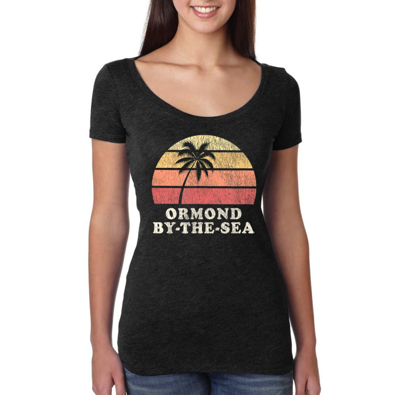 Ormond-by-the-sea Fl Vintage 70s Retro Throwback Women's Triblend Scoop T-shirt by michaelyounger19 | Artistshot