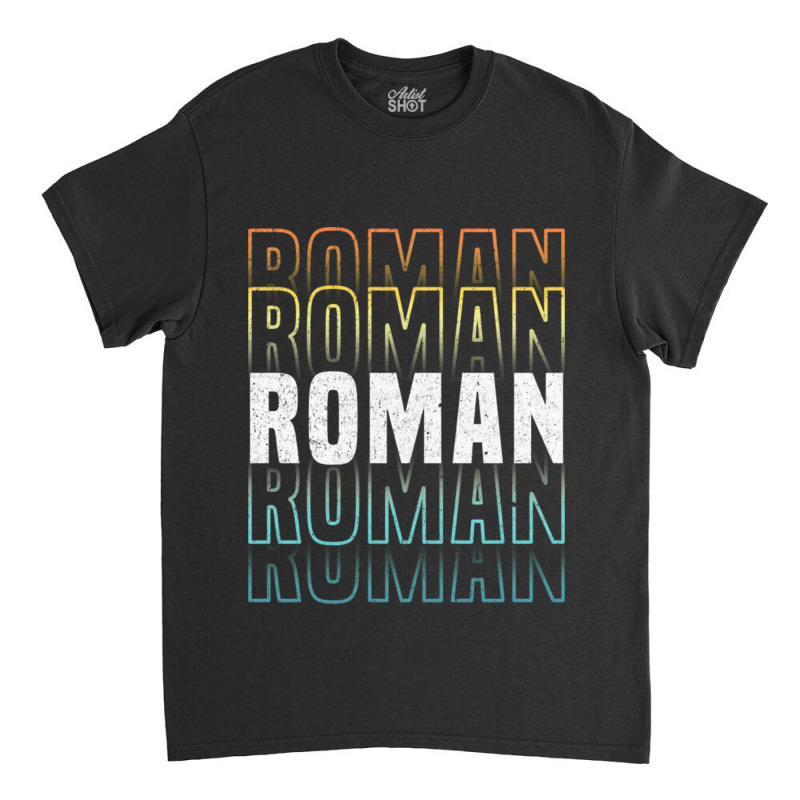 Roman Glowing Line Typography Style Love Classic T-shirt by LynneVickie | Artistshot