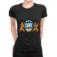 The Lanky Latvian Ladies Fitted T-shirt | Artistshot