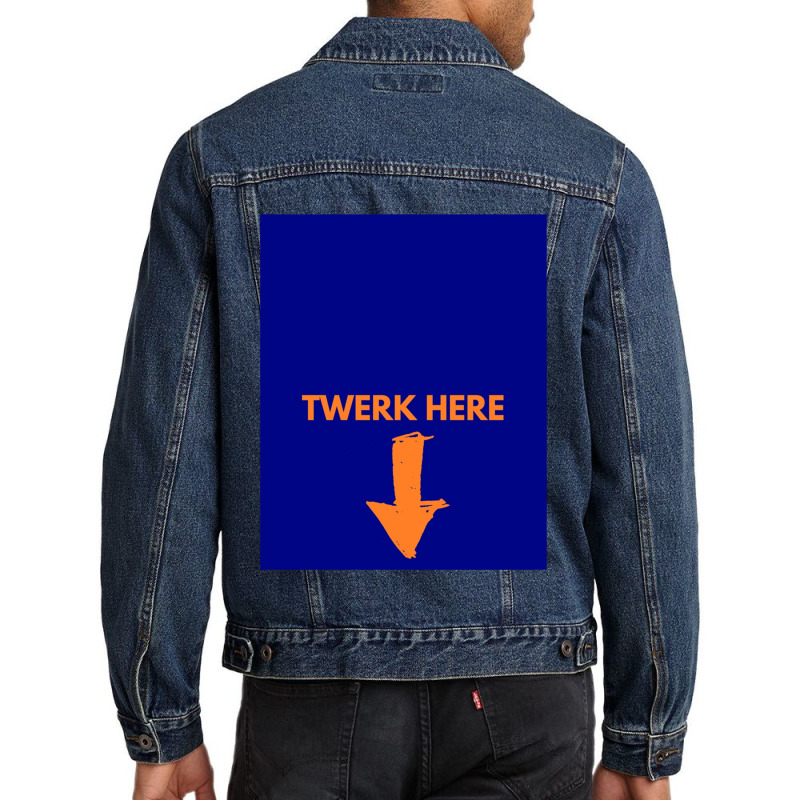 Twerk Here Graphic Men Denim Jacket by CHRISTOPHERBARRERAS | Artistshot