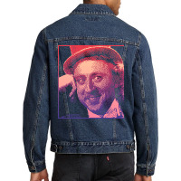 Trending Condescending Wonka (dithered) Men Denim Jacket | Artistshot