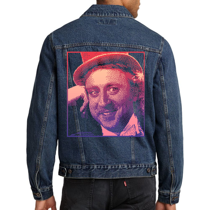 Trending Condescending Wonka (dithered) Men Denim Jacket by Jerhogen528 | Artistshot