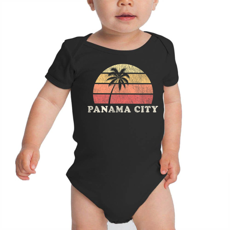 Panama City Beach Fl Vintage 70s Retro Throwback Baby Bodysuit by michaelyounger19 | Artistshot