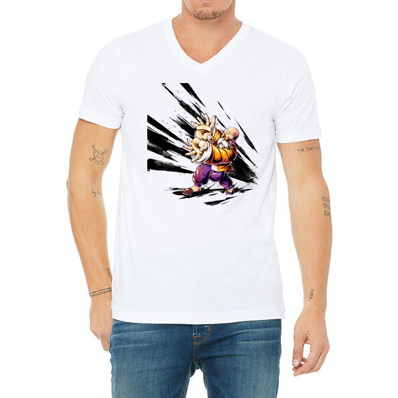 Black Kamehame V-Neck Tee by Adjiegur | Artistshot