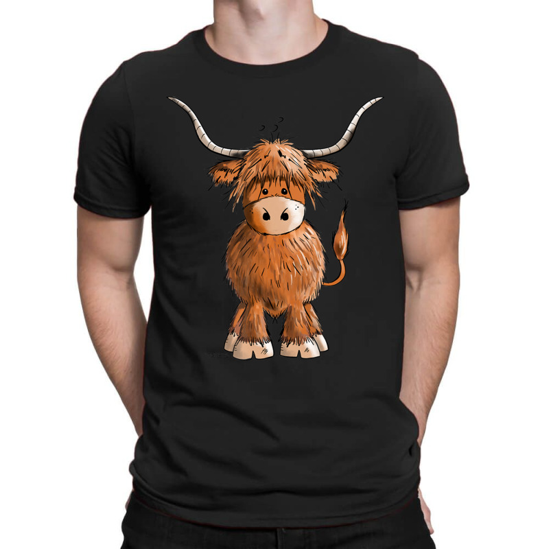 Hot Trend Cute Hairy Scottish Highland Cow Men Kids T-shirt | Artistshot