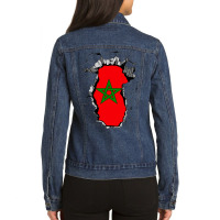 My Morocco Dna Classic Ladies Denim Jacket | Artistshot