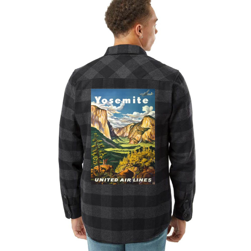 Vintage Travel Yosemite National Park Flannel Shirt by kelseyclements | Artistshot