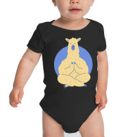 Llama Meditating T  Shirt Llama Meditating A Llama In A Yoga Pose Yoga Baby Bodysuit | Artistshot