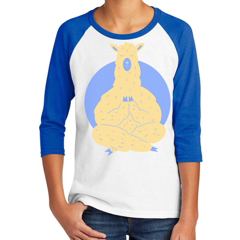 Llama Meditating T  Shirt Llama Meditating A Llama In A Yoga Pose Yoga Youth 3/4 Sleeve by alessandragutmann612 | Artistshot