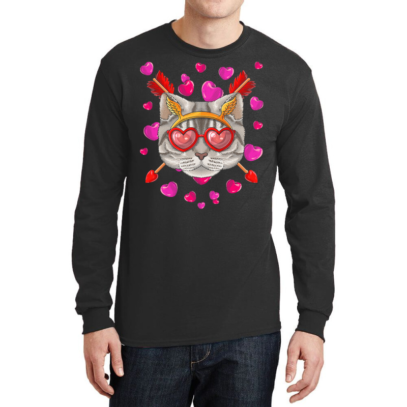 American Shorthair Valentines Day T  Shirt American Shorthair Valentin Long Sleeve Shirts by roman56602 | Artistshot