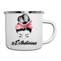 Esthetician Messy Bun Hair Bandana Aesthetician Beautician 11 Camper Cup | Artistshot