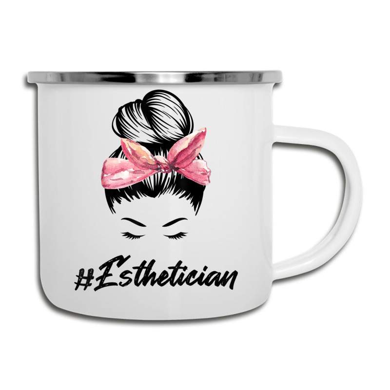 Esthetician Messy Bun Hair Bandana Aesthetician Beautician 11 Camper Cup | Artistshot