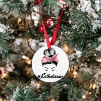 Esthetician Messy Bun Hair Bandana Aesthetician Beautician 11 Ornament | Artistshot