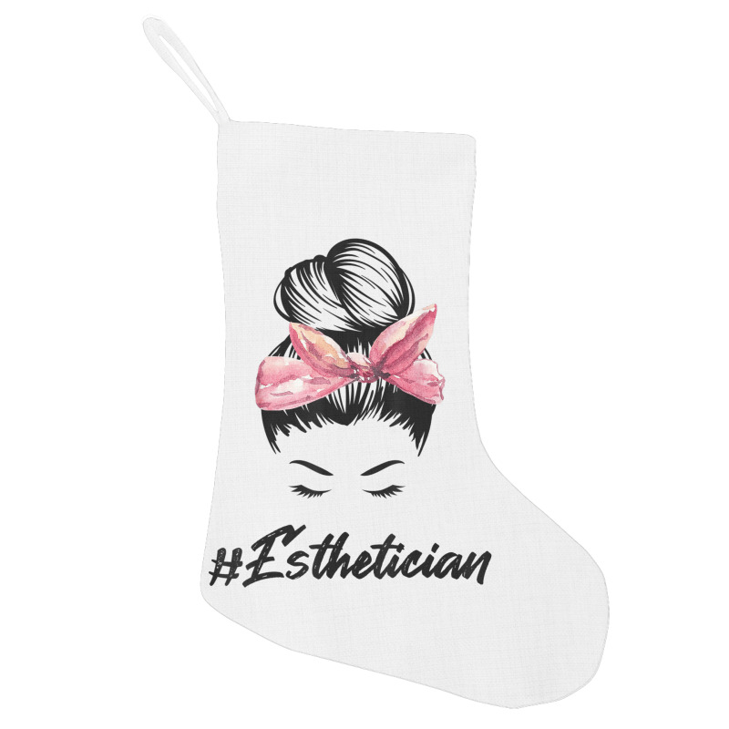 Esthetician Messy Bun Hair Bandana Aesthetician Beautician 11 Holiday Stocking | Artistshot