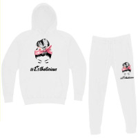 Esthetician Messy Bun Hair Bandana Aesthetician Beautician 11 Hoodie & Jogger Set | Artistshot