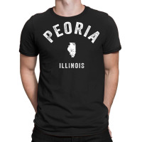 Peoria Illinois Il Vintage 70s Athletic Sports T-shirt | Artistshot