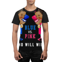 Blue Vs Pink Ethnic Boxing Babies Gender Reveal S Graphic T-shirt | Artistshot