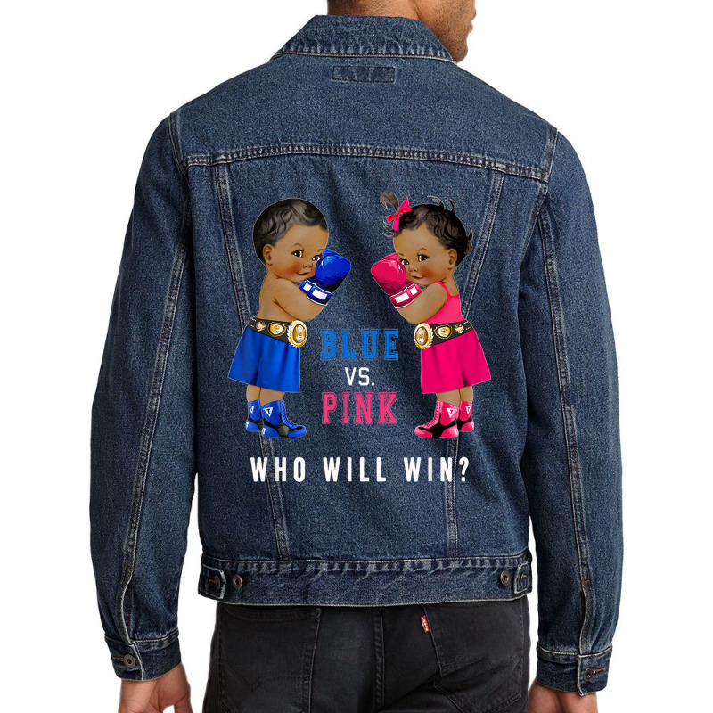 Blue Vs Pink Ethnic Boxing Babies Gender Reveal S Men Denim Jacket by ReginaldLewisMay | Artistshot