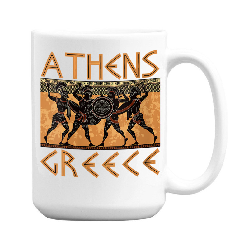 Womens Ancient Greece Warrior Greek Mythology Athens Souvenir V Neck T 15 Oz Coffee Mug | Artistshot