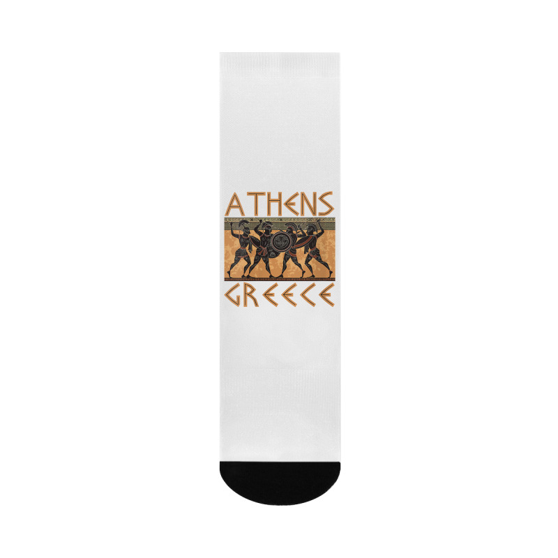 Womens Ancient Greece Warrior Greek Mythology Athens Souvenir V Neck T Crew Socks | Artistshot