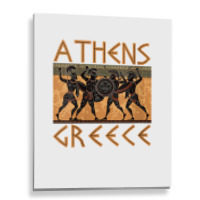 Womens Ancient Greece Warrior Greek Mythology Athens Souvenir V Neck T Metal Print Vertical | Artistshot