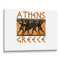 Womens Ancient Greece Warrior Greek Mythology Athens Souvenir V Neck T Metal Print Horizontal | Artistshot