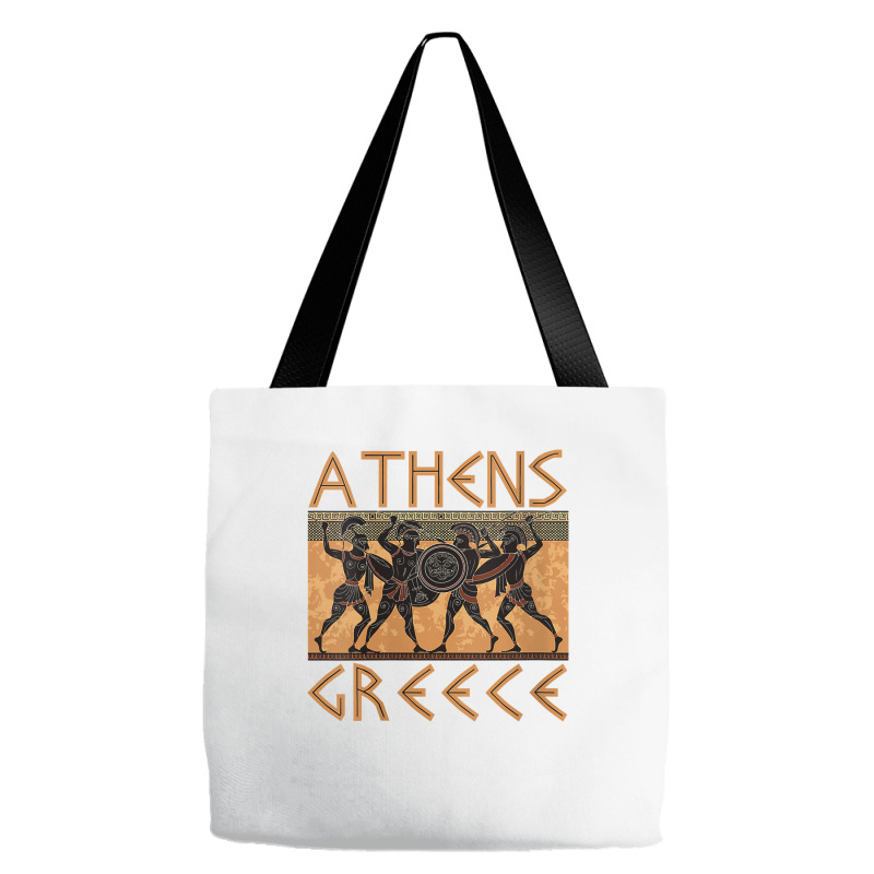 Womens Ancient Greece Warrior Greek Mythology Athens Souvenir V Neck T Tote Bags | Artistshot