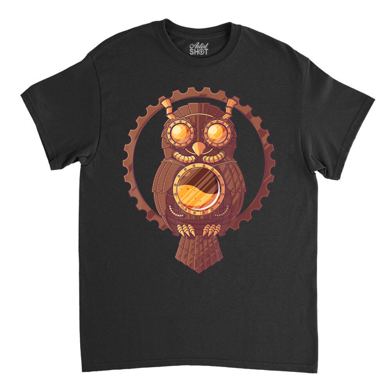 Hot Trend Steampunk Owl Mechanical Gears Fantasy Science Classic T-shirt by fenderbendable | Artistshot