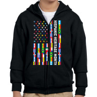 National Hispanic Heritage Month Celebration Latin Flags Youth Zipper Hoodie | Artistshot