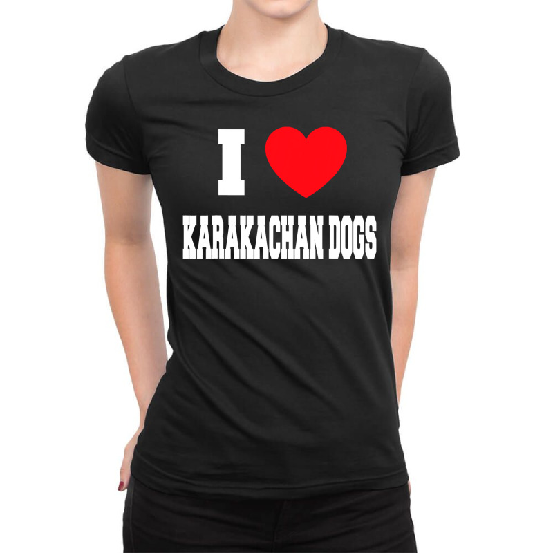 I Love Karakachan Dogs Ladies Fitted T-Shirt by ElizabethAtist | Artistshot