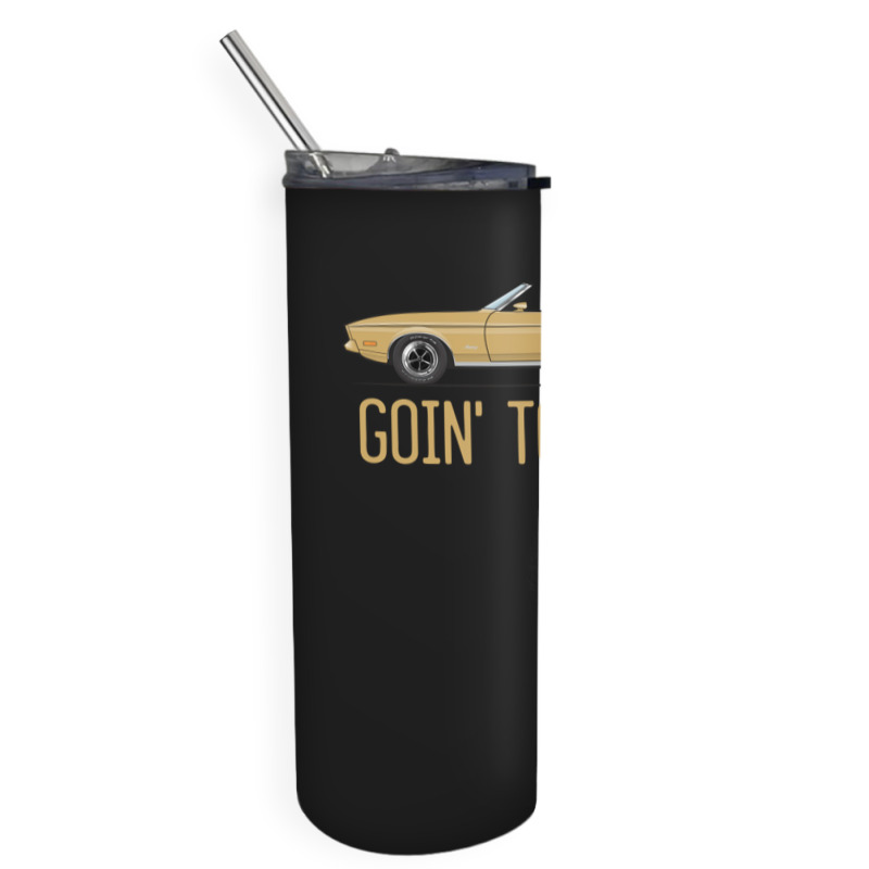 Goin Topless Light Goldenrod Skinny Tumbler | Artistshot