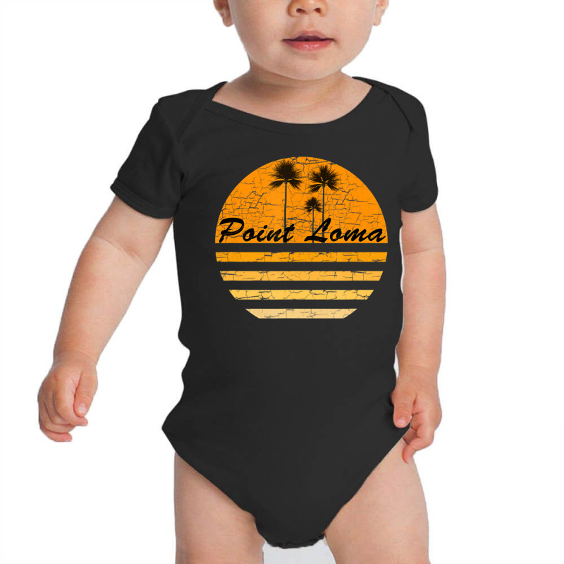 Point Loma, Ca Vintage Retro 70s Throwback Surf Baby Bodysuit | Artistshot