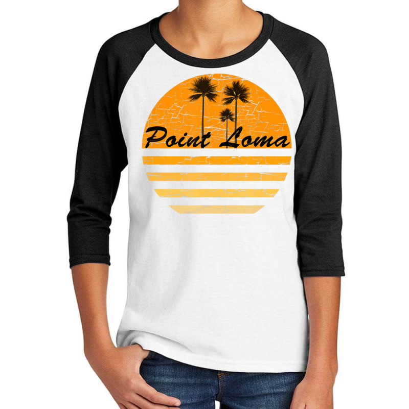 Point Loma, Ca Vintage Retro 70s Throwback Surf Youth 3/4 Sleeve | Artistshot