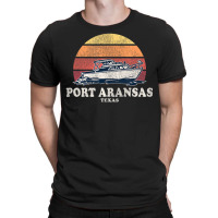 Port Aransas Tx Vintage Boating 70s Retro Boat T-shirt | Artistshot