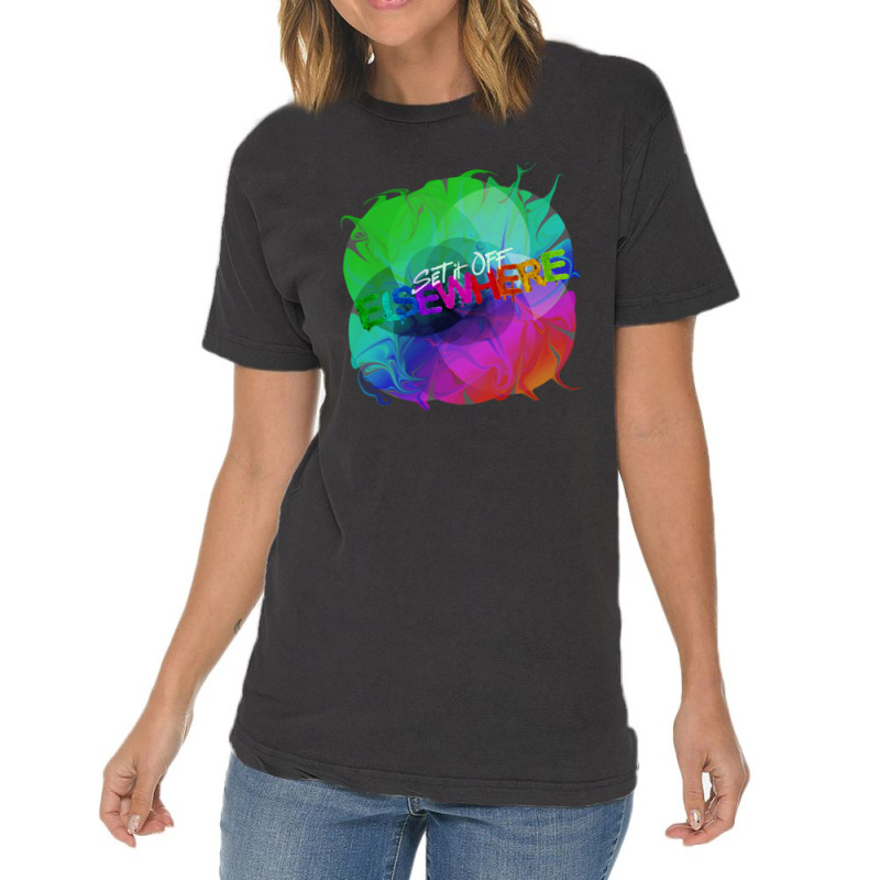 Set It Off Elsewhere Album Rainbow Melt Vintage T-shirt | Artistshot