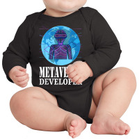 Futuristic Virtual Reality Metaverse Developer T Shirt Long Sleeve Baby Bodysuit | Artistshot