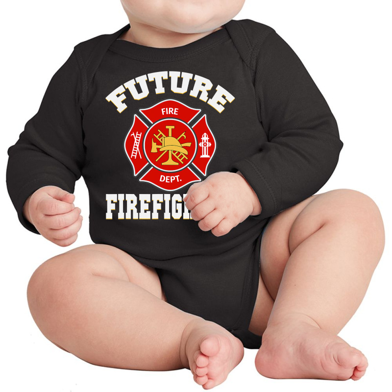 Future Firefighter Long Sleeve Baby Bodysuit by ScottArtist | Artistshot