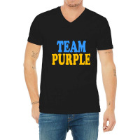 Trending Team Purple V-neck Tee | Artistshot