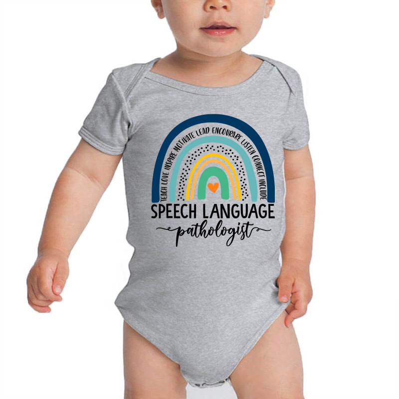 Speech Therapy Speech Language Pathologist Slp Boho Rainbow Baby Bodysuit by BarbaraArtist | Artistshot