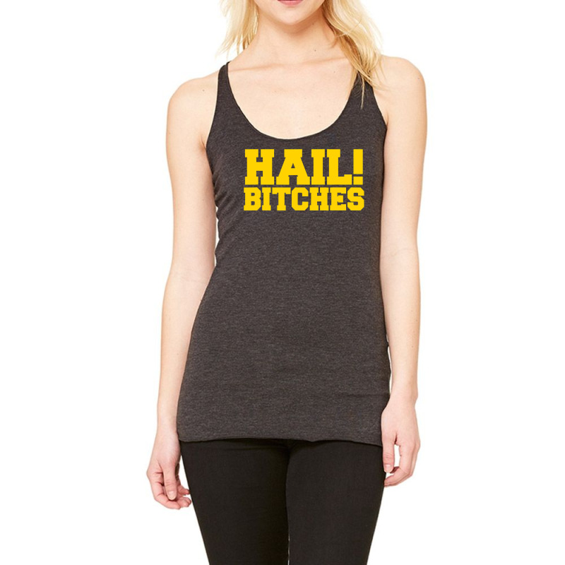 State Of Michigan Hail Bitches  Ann Arbor Mi Fun Adult Racerback Tank by BarbaraArtist | Artistshot