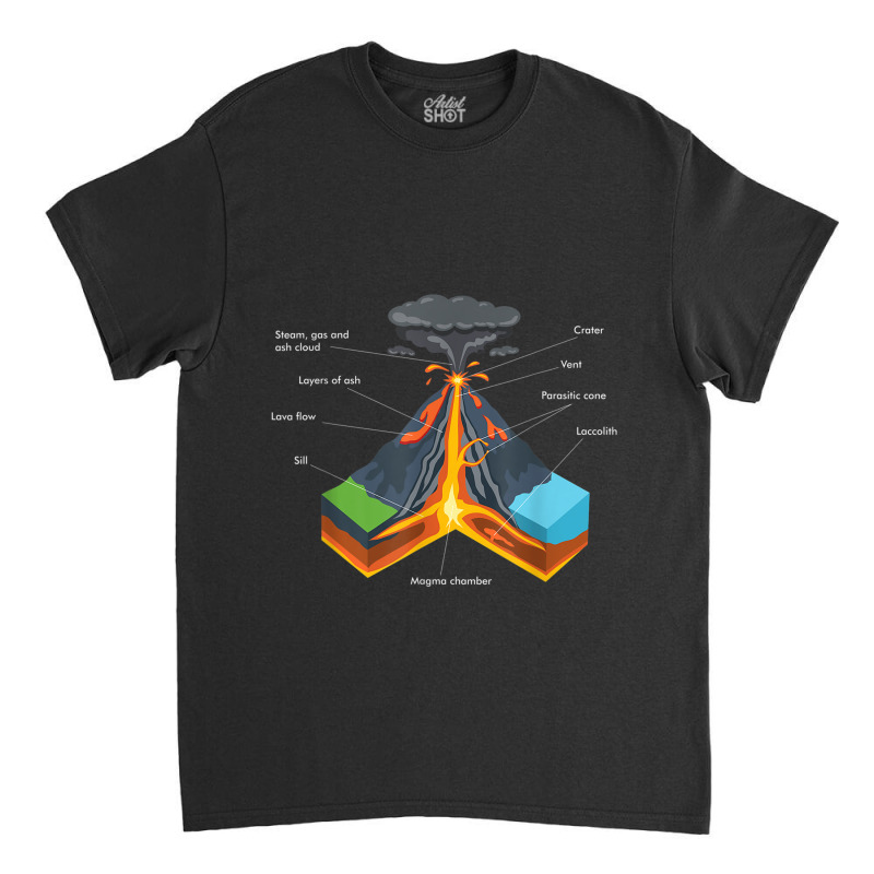 Volcano Lover Geology Teacher - Funny Geologist Classic T-shirt by VictorMRodriguez | Artistshot