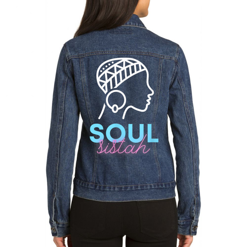 Soul Sistah - Black Girl Strong Timeless Classy Ladies Denim Jacket by COREYOMPEY | Artistshot