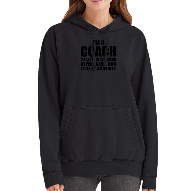 Sports Designs My Level Of Sarcasm Coach Tees Men Women Gifts Product Vintage Hoodie | Artistshot