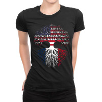 American Grown Martinican Roots Martinique Apparel Flag T Shirt Ladies Fitted T-shirt | Artistshot