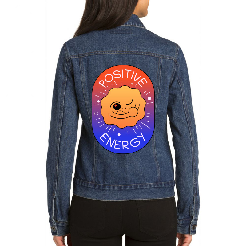 Positive Energy Ladies Denim Jacket by thebrandal | Artistshot