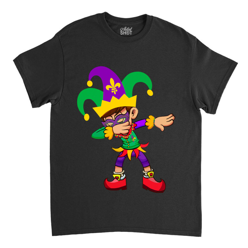 Dabbing Boy Mardi Gras Classic T-shirt by HANANELArtist | Artistshot